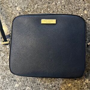 Kate Spade Navy Messenger Bag with Gold Details